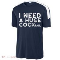 I Need A Huge Cocktail Funny Adult Humor Drinking Gift Sport-Tek Competitor United Soccer Jersey thumb 2