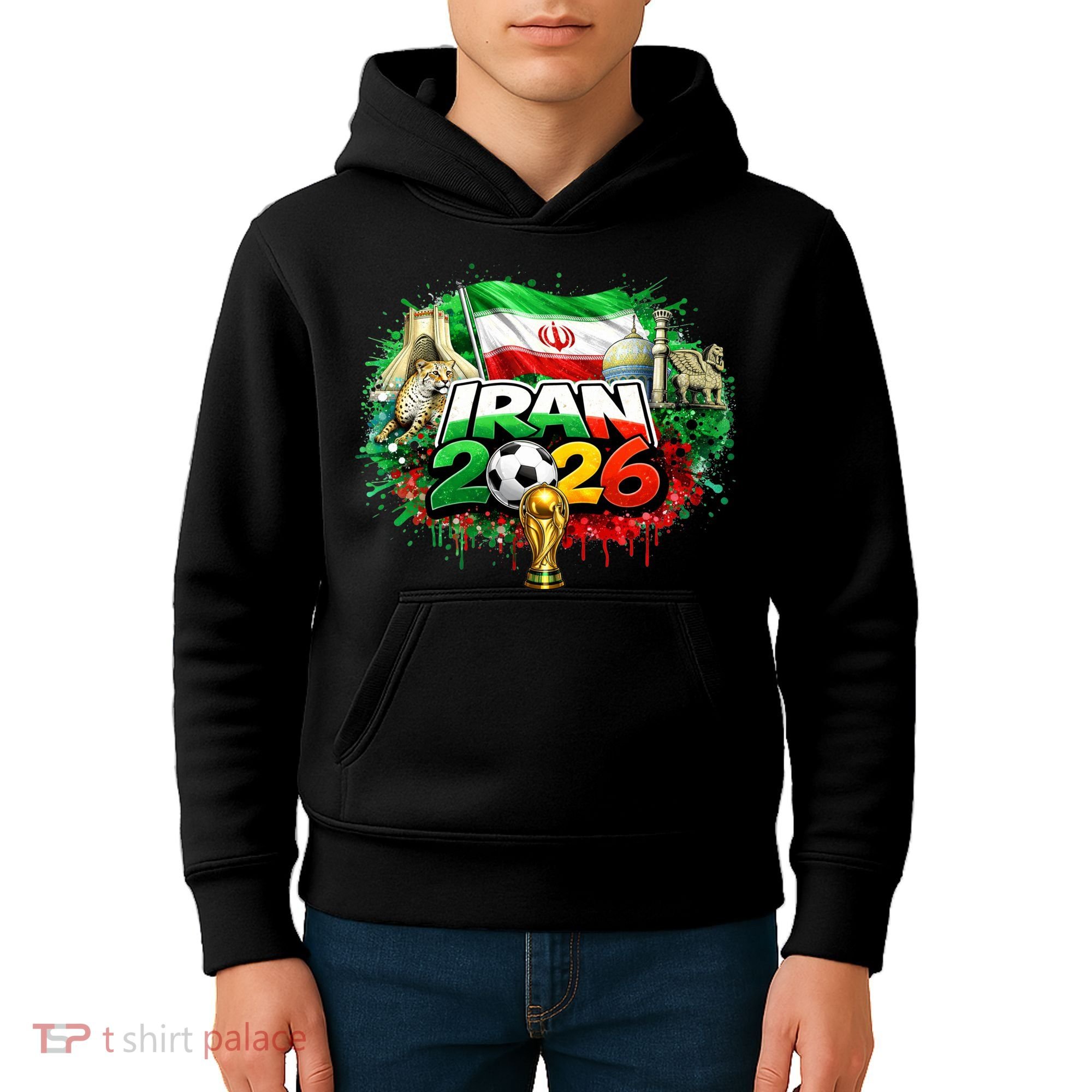 Iran North America Soccer Tournament 2026 Kids Hoodie