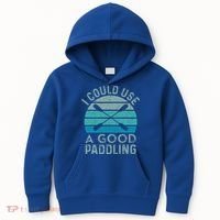 I Need A Good Paddling Funny Kayak Kayaking Kids Hoodie thumb 0