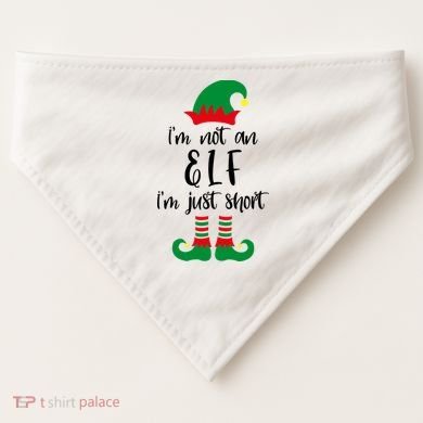 I'm Not An Elf I'm Just Short USA-Made Doggie Bandana