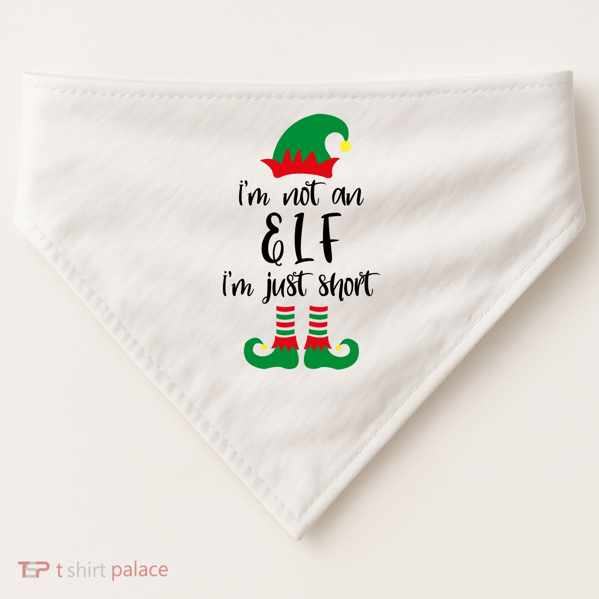I'm Not An Elf I'm Just Short USA-Made Doggie Bandana