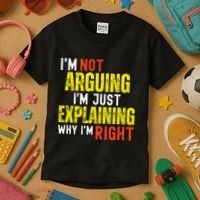 IM Not Arguing IM Just Explaining Why IM Right Kids T-Shirt thumb 3