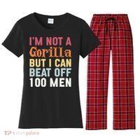 I'm Not A Gorilla But I Can Beat Off  Women's Flannel Pajama Set thumb 0