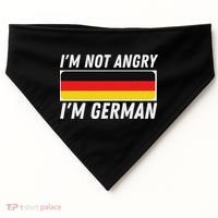 IM Not Angry IM German Germany Flag German American USA-Made Doggie Bandana thumb 0