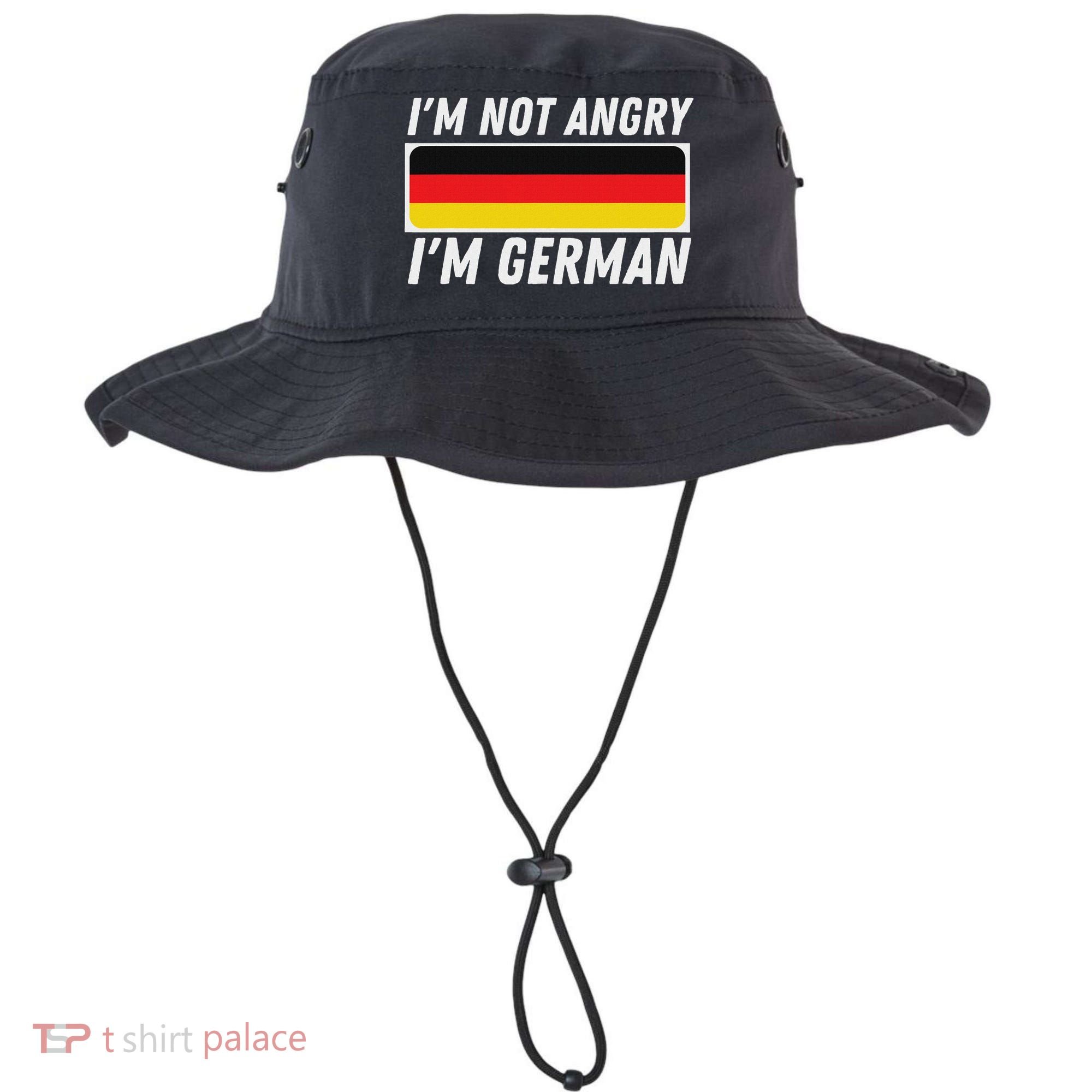 IM Not Angry IM German Germany Flag German American Bucket Hat