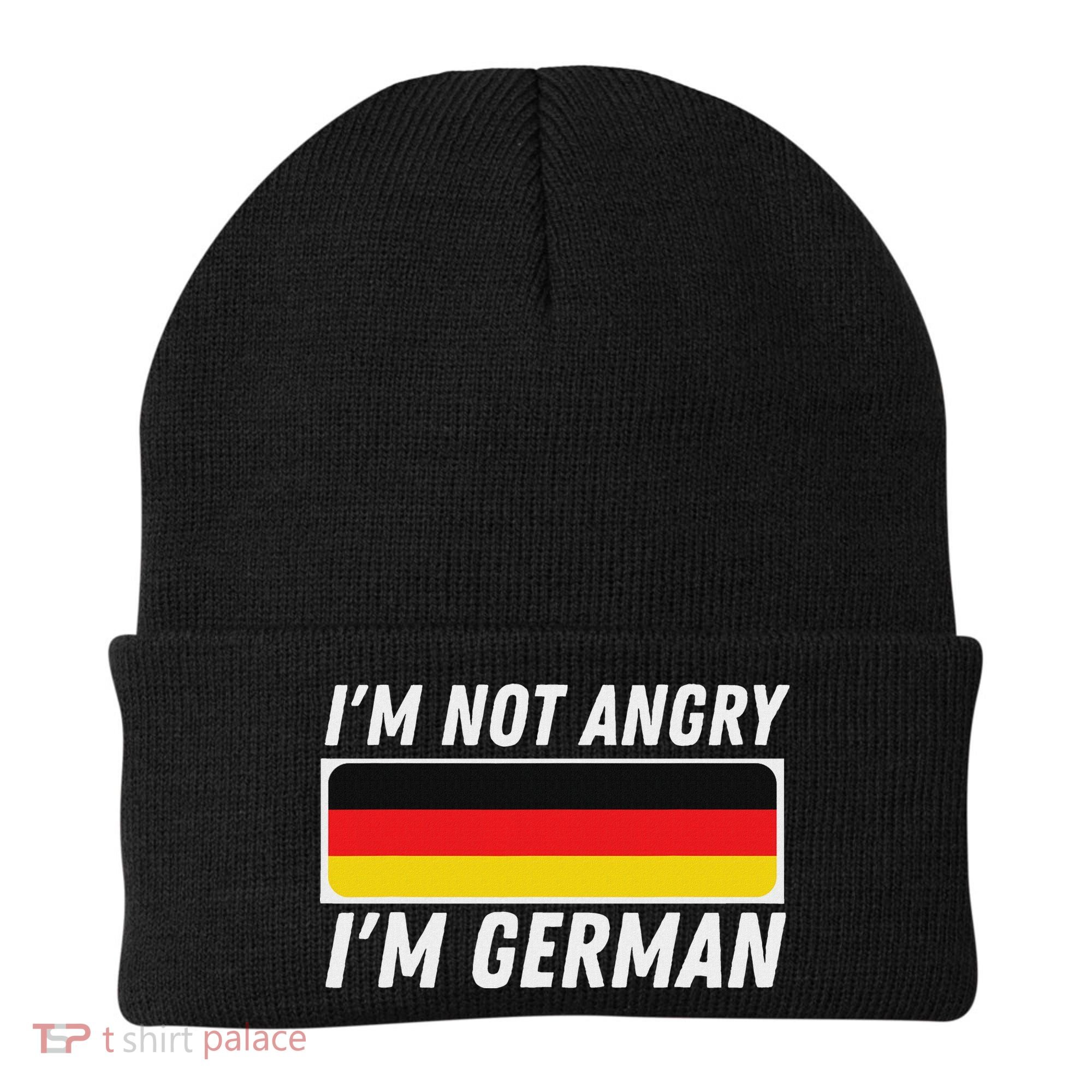 IM Not Angry IM German Germany Flag German American Beanie