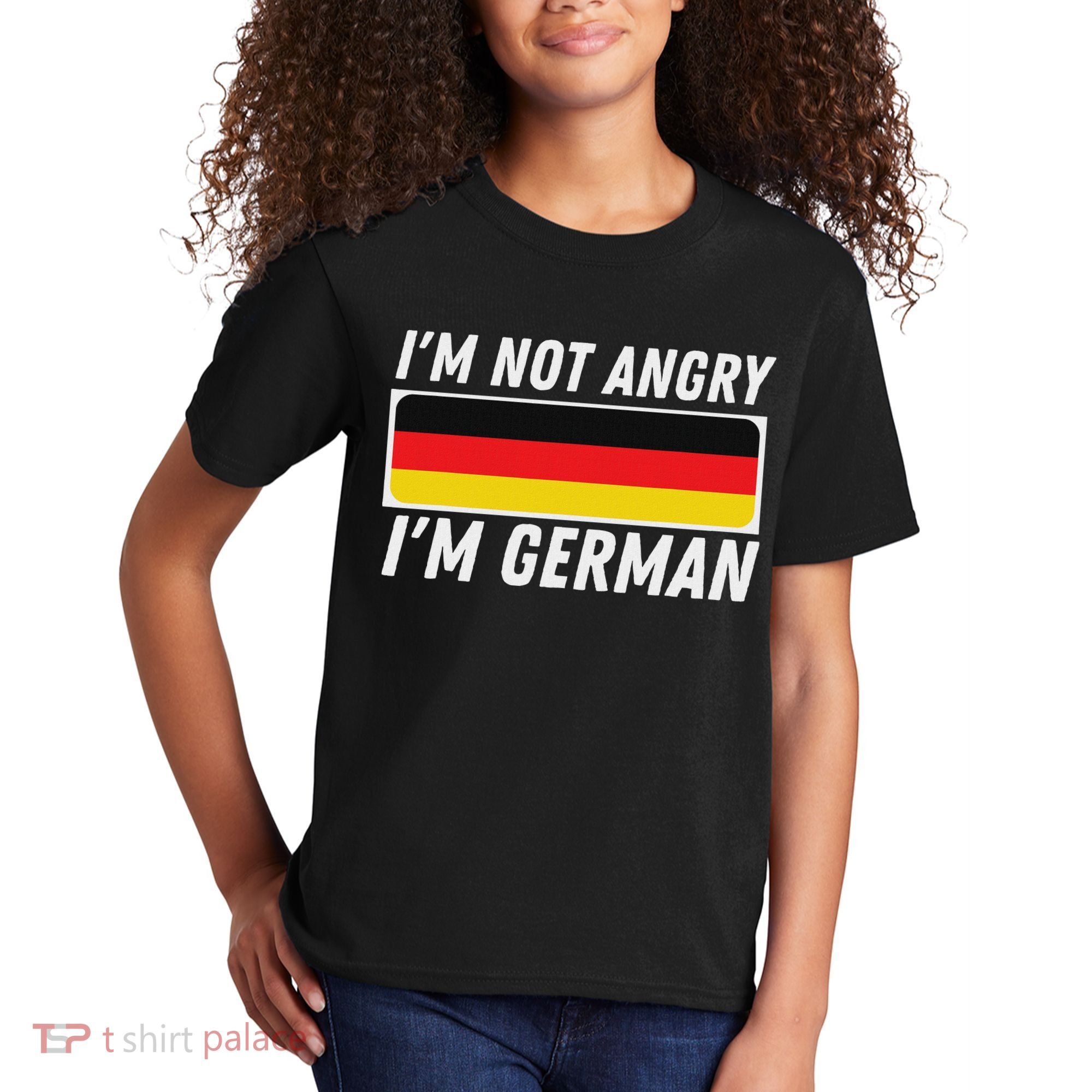 IM Not Angry IM German Germany Flag German American Kids T-Shirt