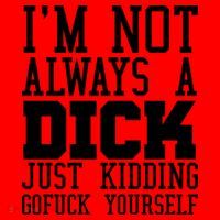Im Not Always A Dick Just Kidding Gofuck Yourself Santa Hat thumb 1