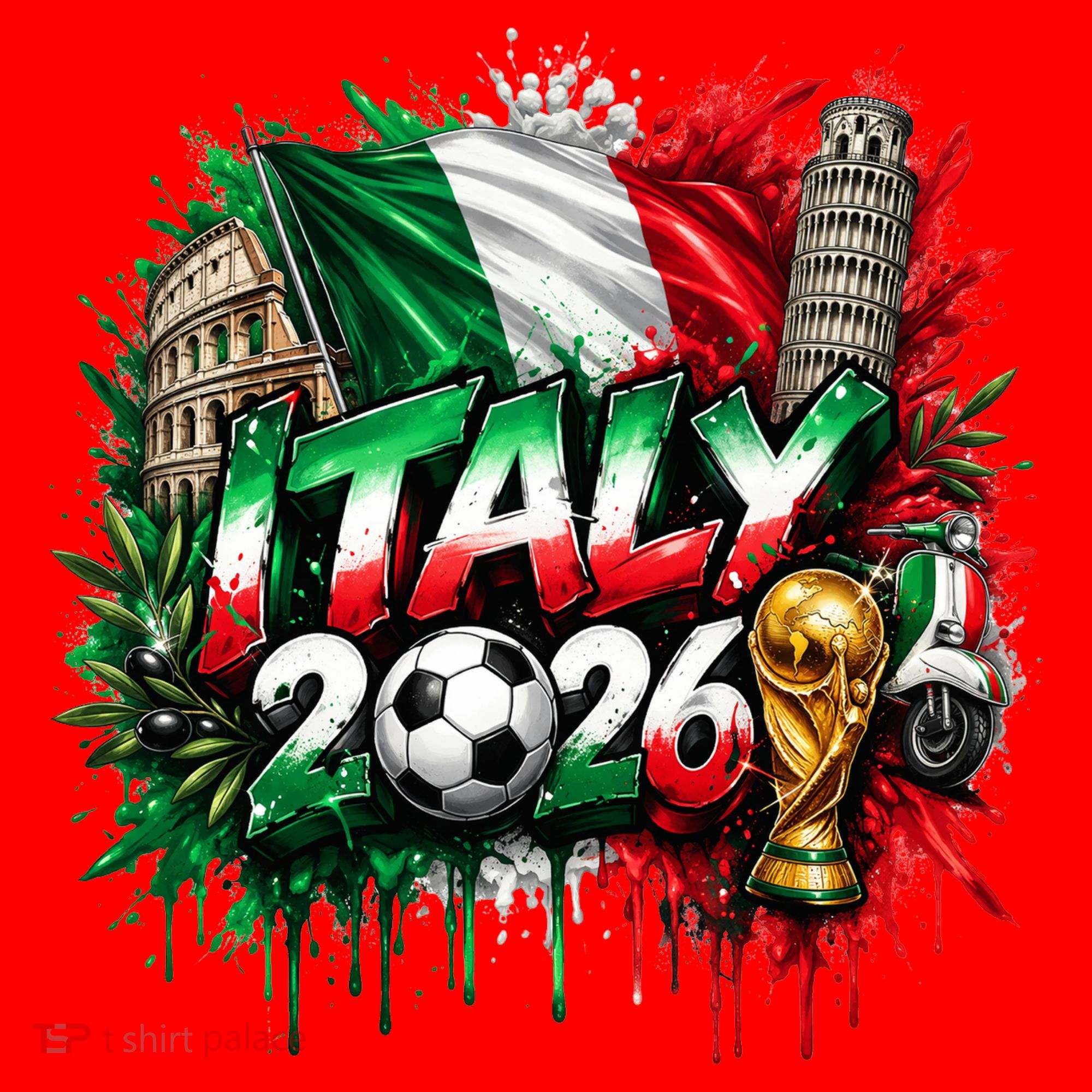 ITALY North America Soccer Tournament 2026 Santa Hat
