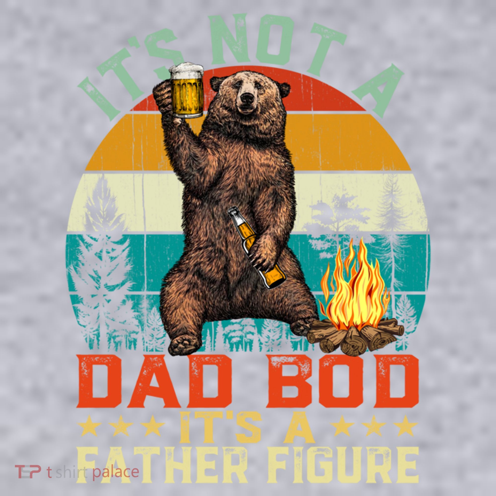 It's Not A Dad Bod It's A Father Figure Funny Bear Fathers Meaningful Gift Women's Sweatshirt