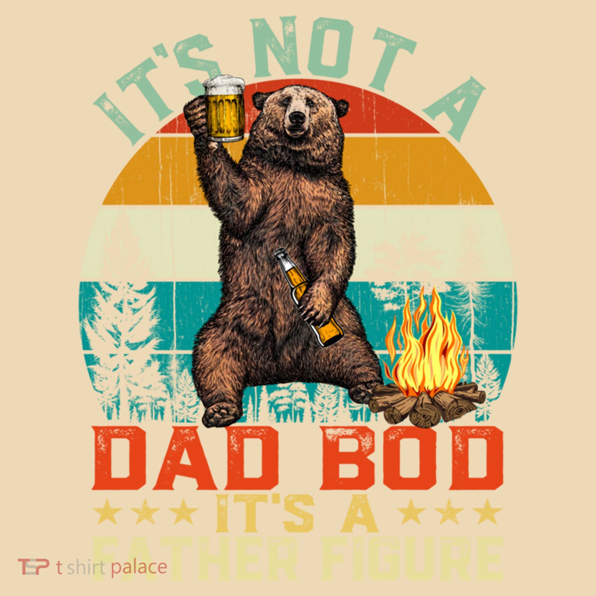 It's Not A Dad Bod It's A Father Figure Funny Bear Fathers Meaningful Gift Tote Bag