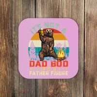 It's Not A Dad Bod It's A Father Figure Funny Bear Fathers Meaningful Gift Coaster thumb 0