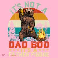 It's Not A Dad Bod It's A Father Figure Funny Bear Fathers Meaningful Gift Coaster thumb 2