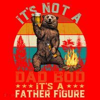 It's Not A Dad Bod It's A Father Figure Funny Bear Fathers Meaningful Gift Santa Hat thumb 1