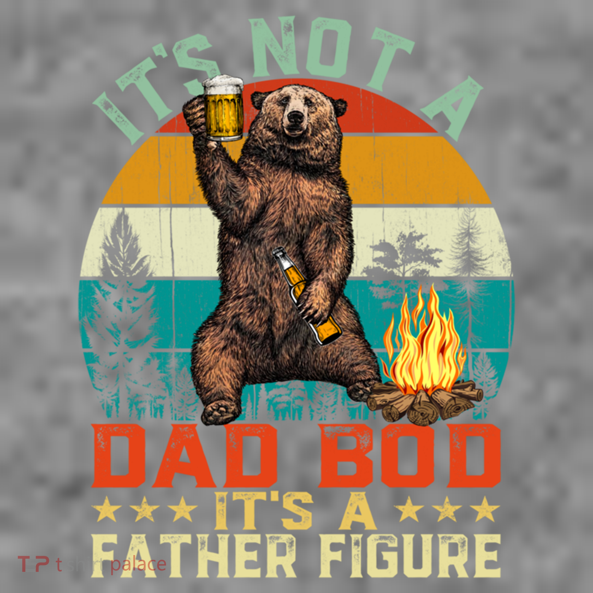 It's Not A Dad Bod It's A Father Figure Funny Bear Fathers Meaningful Gift Toddler Hoodie