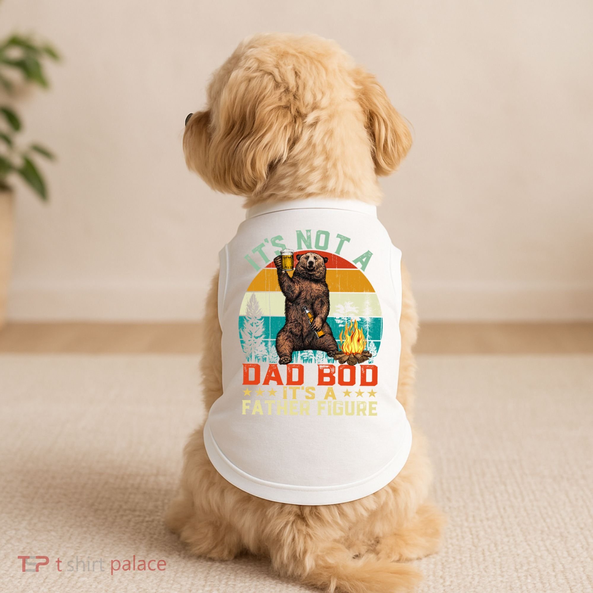 It's Not A Dad Bod It's A Father Figure Funny Bear Fathers Meaningful Gift Doggie Tank