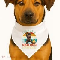 It's Not A Dad Bod It's A Father Figure Funny Bear Fathers Meaningful Gift USA-Made Doggie Bandana thumb 1