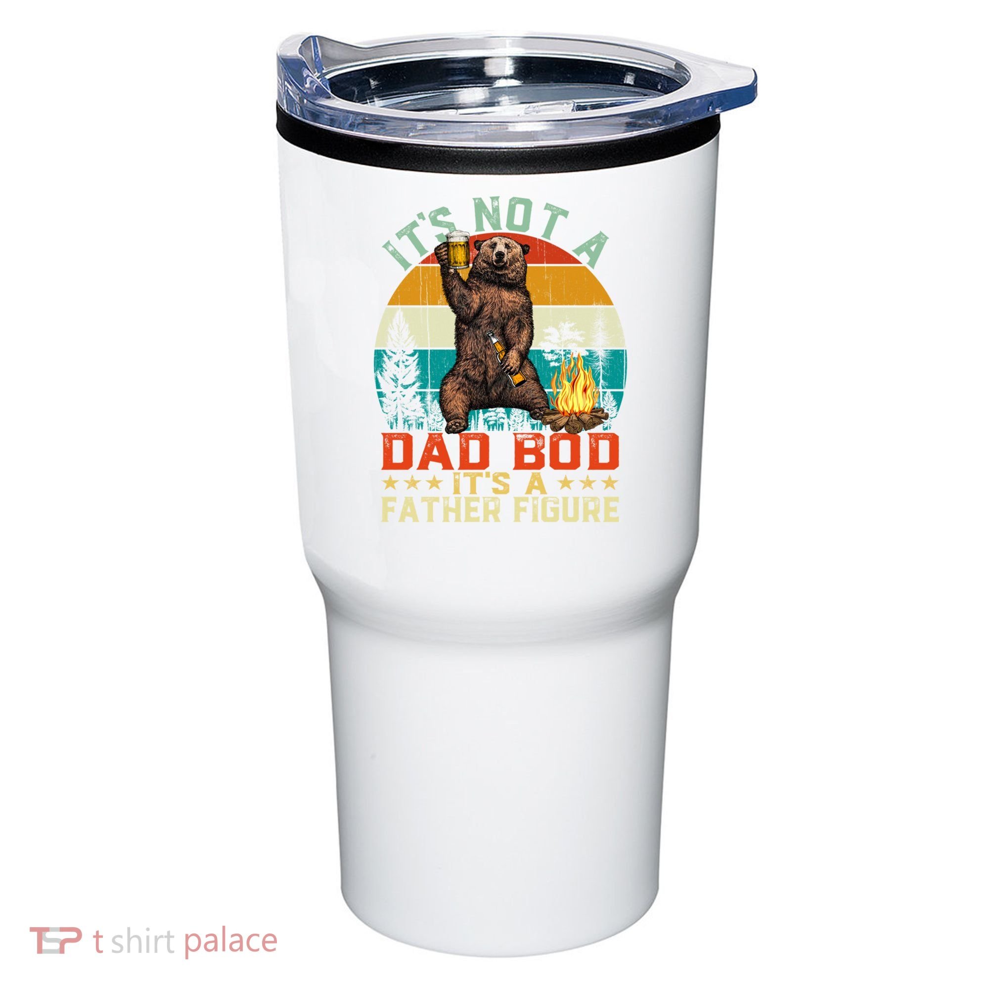It's Not A Dad Bod It's A Father Figure Funny Bear Fathers Meaningful Gift Tumbler