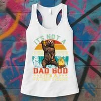 It's Not A Dad Bod It's A Father Figure Funny Bear Fathers Meaningful Gift Women's Tank Top thumb 3