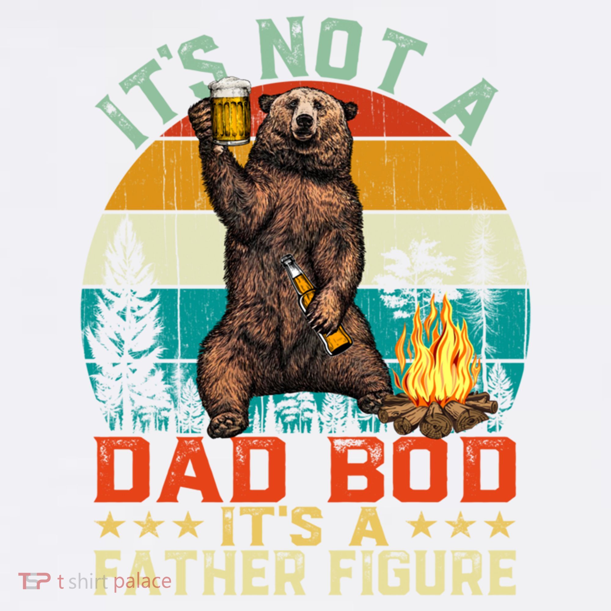 It's Not A Dad Bod It's A Father Figure Funny Bear Fathers Meaningful Gift Women's Tank Top