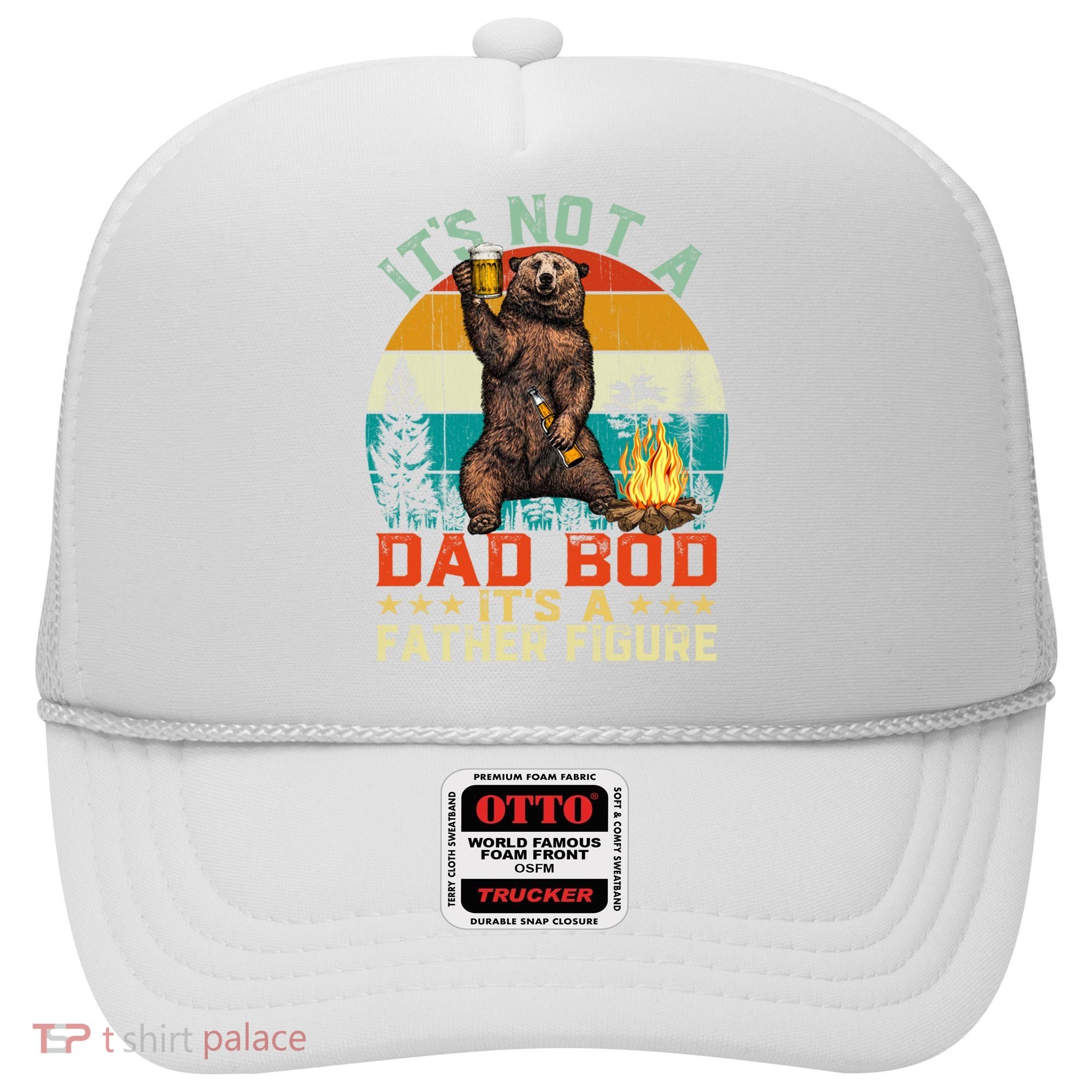 It's Not A Dad Bod It's A Father Figure Funny Bear Fathers Meaningful Gift Hat