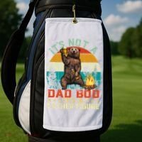 It's Not A Dad Bod It's A Father Figure Funny Bear Fathers Meaningful Gift Golf Towel thumb 2