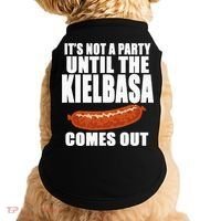 ITS NOT A PARTY UNTIL THE KIELBASA COMES OUT Funny Polish Doggie Tank thumb 0