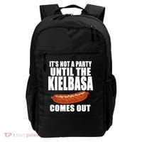 ITS NOT A PARTY UNTIL THE KIELBASA COMES OUT Funny Polish Backpack thumb 0