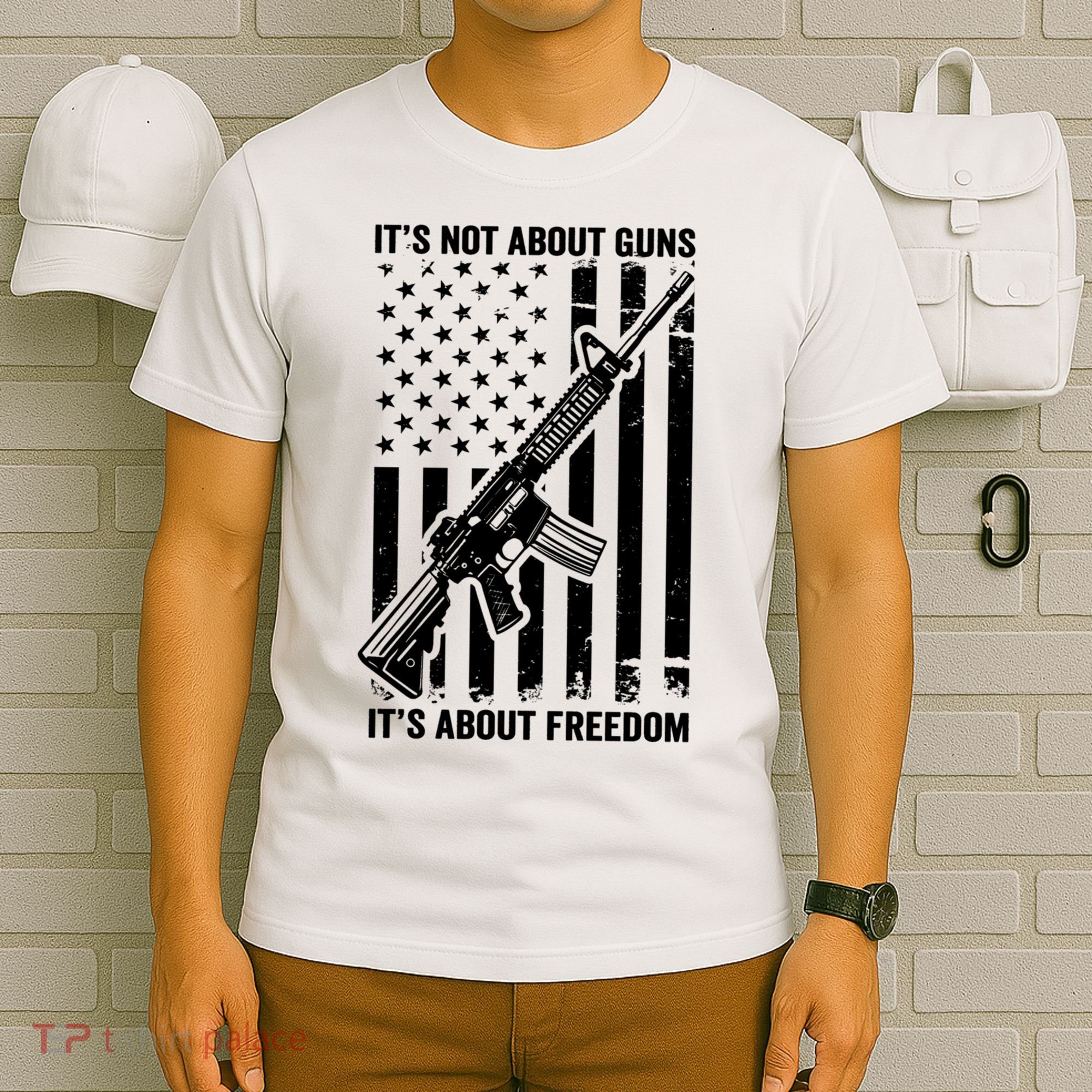 It's Not About Guns It's About Freedom Usa Ar15 Pro Gun T-Shirt