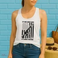 It's Not About Guns It's About Freedom Usa Ar15 Pro Gun Women's Tank Top thumb 2