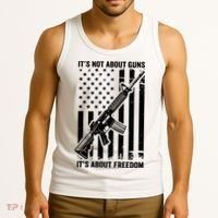 It's Not About Guns It's About Freedom Usa Ar15 Pro Gun Tank Top thumb 3