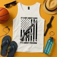 It's Not About Guns It's About Freedom Usa Ar15 Pro Gun Tank Top thumb 4