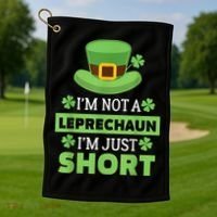 St Patricks Day, Funny St Patricks Day, St Patricks Day Leprechaun Golf Towel thumb 1