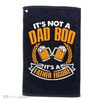 It's Not A Dad Bod It's A Father Figure Drinking Beer Golf Towel thumb 0