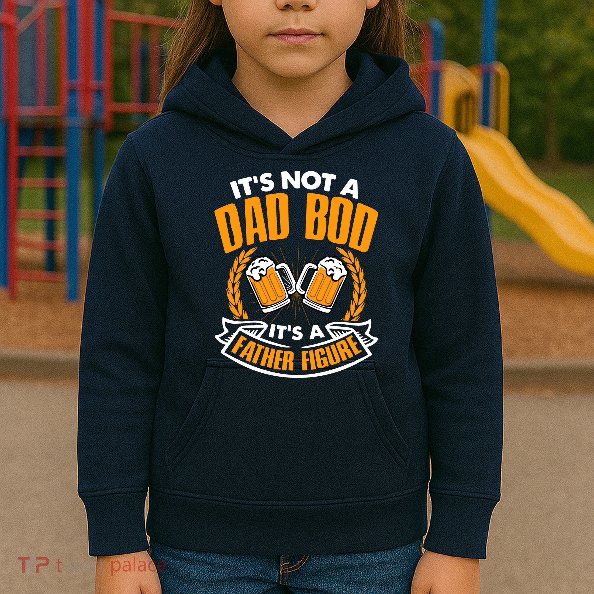 It's Not A Dad Bod It's A Father Figure Drinking Beer Kids Hoodie