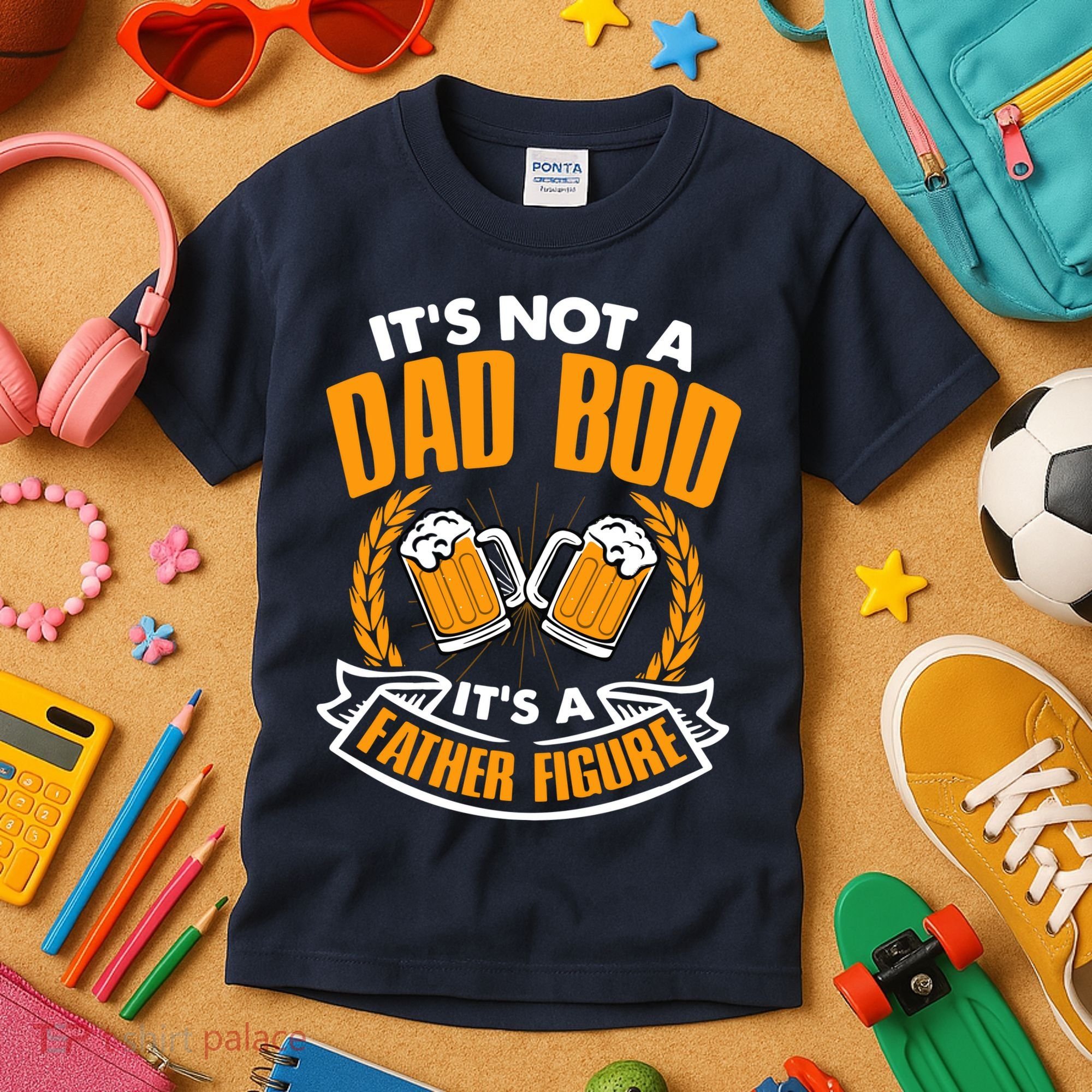 It's Not A Dad Bod It's A Father Figure Drinking Beer Kids T-Shirt