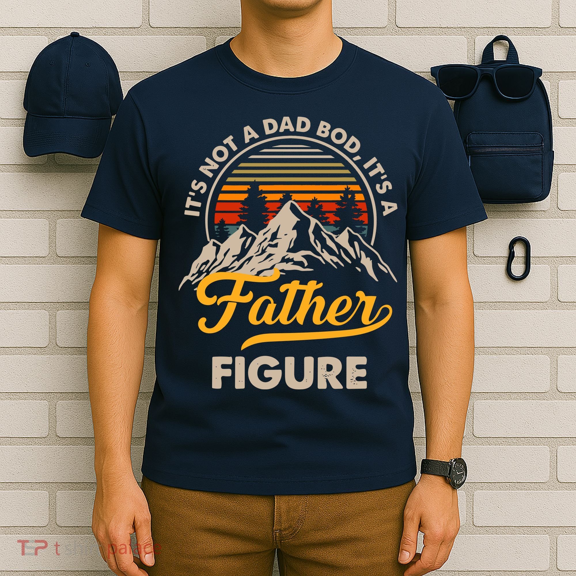 It's Not A Dad Bod It's A Father Figure Sunset Retro Vintage T-Shirt