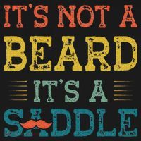 It's Not A Beard It's A Saddle for Fathers Day Apron thumb 3
