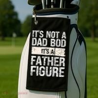 It's Not A Dad Bod It's A Father Figure Gift Golf Towel thumb 2