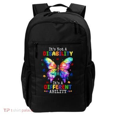 Its Not A Disability Its A Different Ability Autism Butterfly Backpack