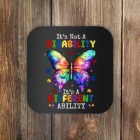 Its Not A Disability Its A Different Ability Autism Butterfly Coaster thumb 0