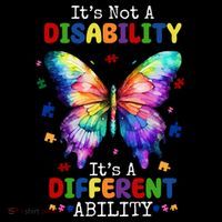Its Not A Disability Its A Different Ability Autism Butterfly Toddler Hoodie thumb 2