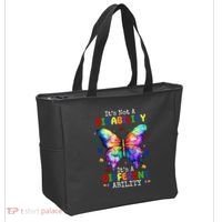 Its Not A Disability Its A Different Ability Autism Butterfly Tote Bag thumb 2