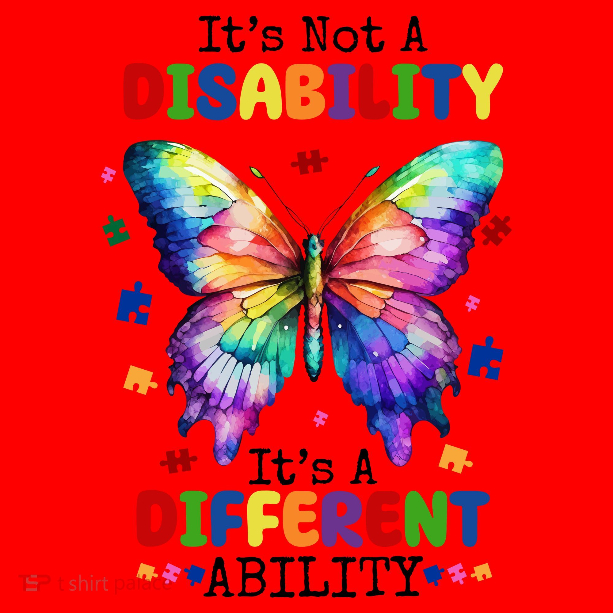 Its Not A Disability Its A Different Ability Autism Butterfly Santa Hat