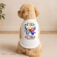 Its Not A Disability Its A Different Ability Autism Butterfly Doggie Tank thumb 2