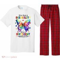 Its Not A Disability Its A Different Ability Autism Butterfly Pajama Set thumb 0