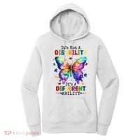 Its Not A Disability Its A Different Ability Autism Butterfly Women's Hoodie thumb 0