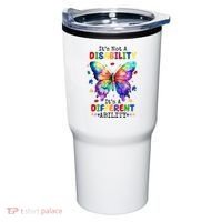 Its Not A Disability Its A Different Ability Autism Butterfly Tumbler thumb 0