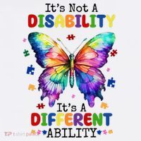Its Not A Disability Its A Different Ability Autism Butterfly Ornament thumb 1