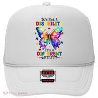 Its Not A Disability Its A Different Ability Autism Butterfly Hat thumb 0